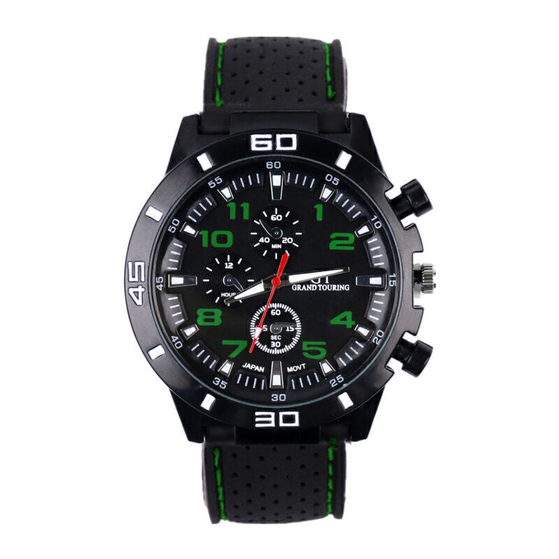 Men’s Military Watch Leather Date Quartz Analog Army Casual Dress Wrist Watches