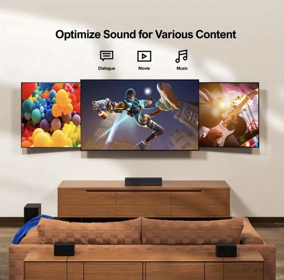 5.1 DOLBY ATMOS Soundbar WITH Subwoofer, 320W, 3D Surround Sound And Bass Boost