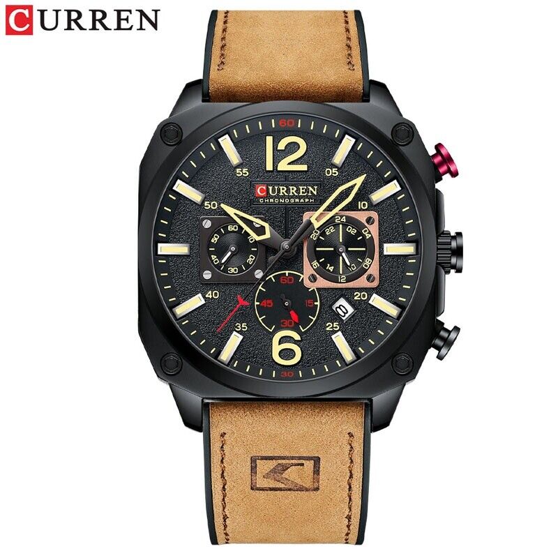 Luxury Men's Chronograph Date Quartz Luminous Waterproof Military Sports Watches