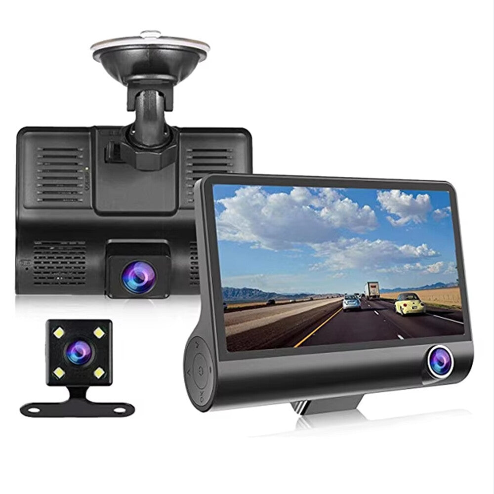4" In  HD 1080P Car Camera Recorder Dual Front and Rear Dash Cam Night Vision UK