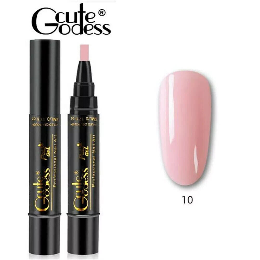 3 In 1 Gel Polish Nail Art Pen One Step Gel Varnish Base Coat Pencil Manicure