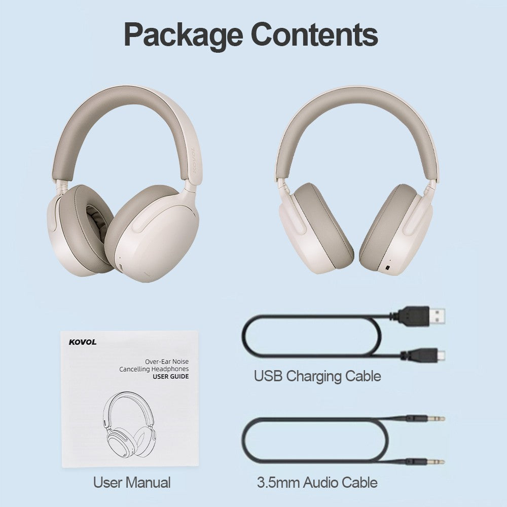 Wireless Bluetooth Headphones with Noise Cancelling Over-Ear Stereo Earphones UK