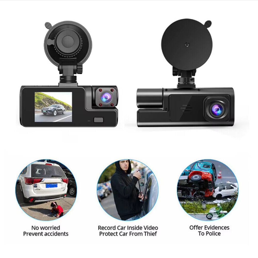 1080P Dual Lens Car Dash Cam Recorder G Sensor DVR Front and Rear Camera Video