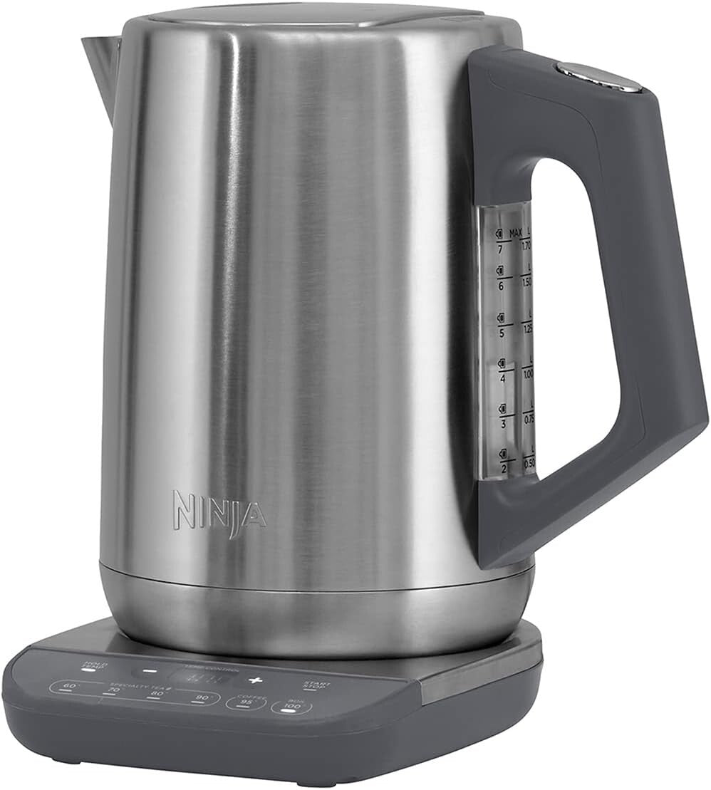 Ninja Stainless Steel Perfect Temperature Kettle, Rapid Boil – [KT201UKREF]