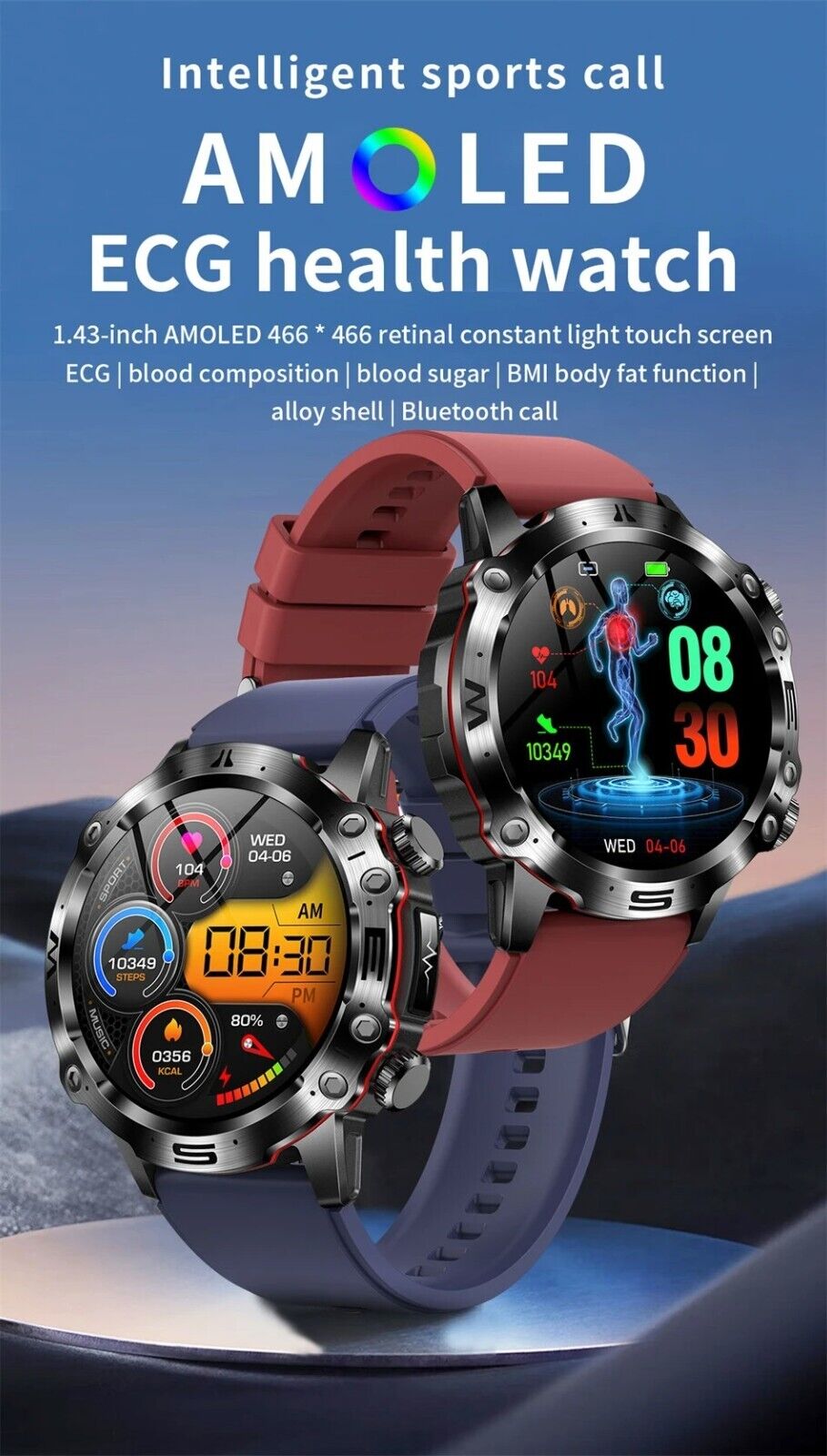 Smart Watch Men Women Fitness Tracker Blood Pressure Heart Rate Sport Watches UK