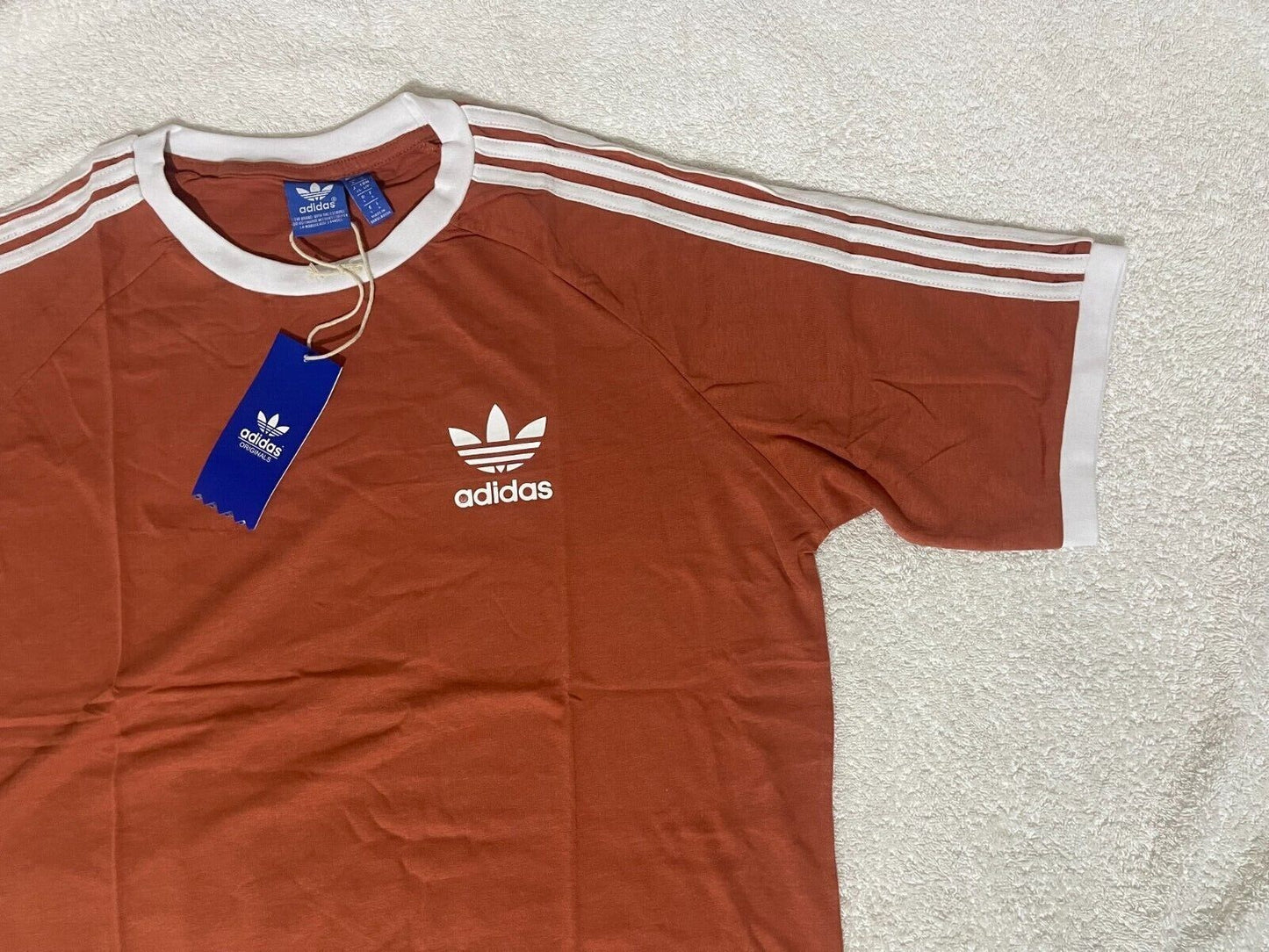 MEN'S ADIDAS  ORIGINALS TEE  SHORT SLEEVE CREW NECK THREE STRIPE  T-SHIRT L, XL