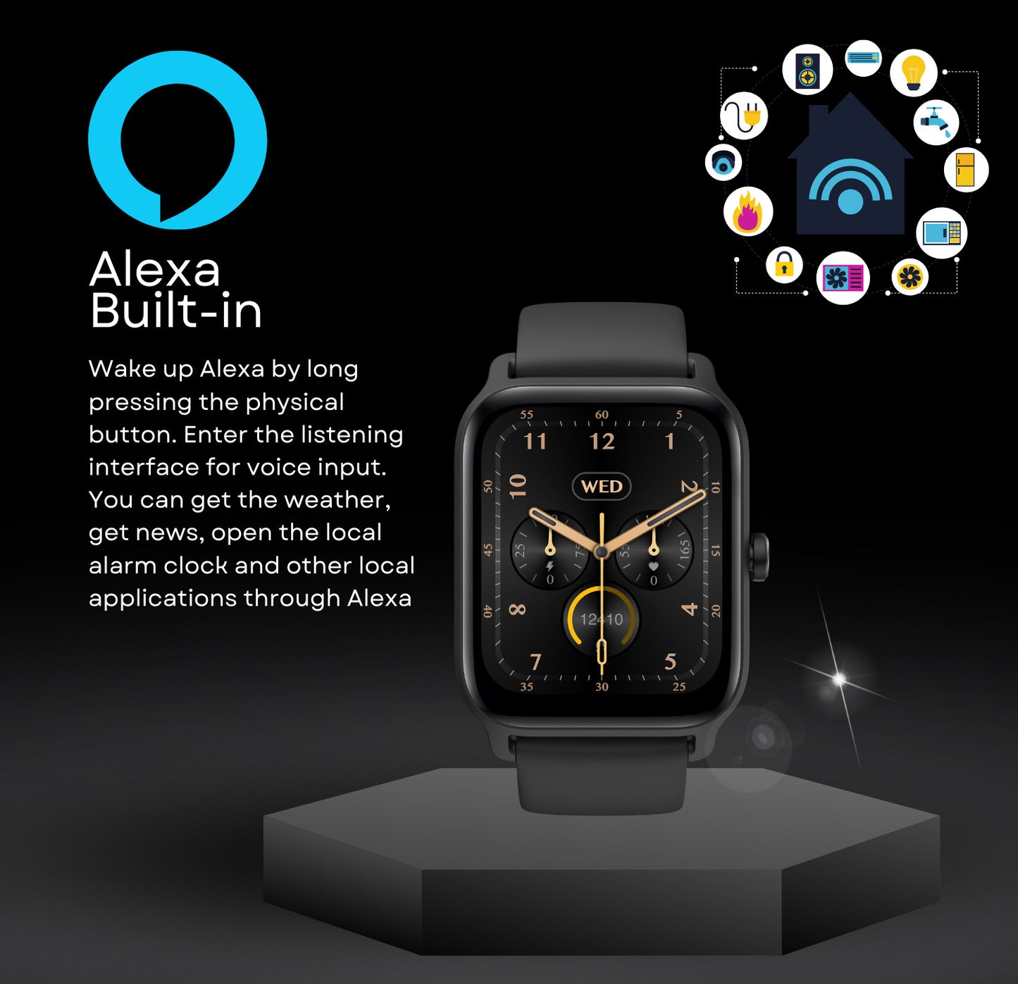 Alexa Smart Watch Men Make Calls Bluetooth Phone Call Watch For IPhone Samsung