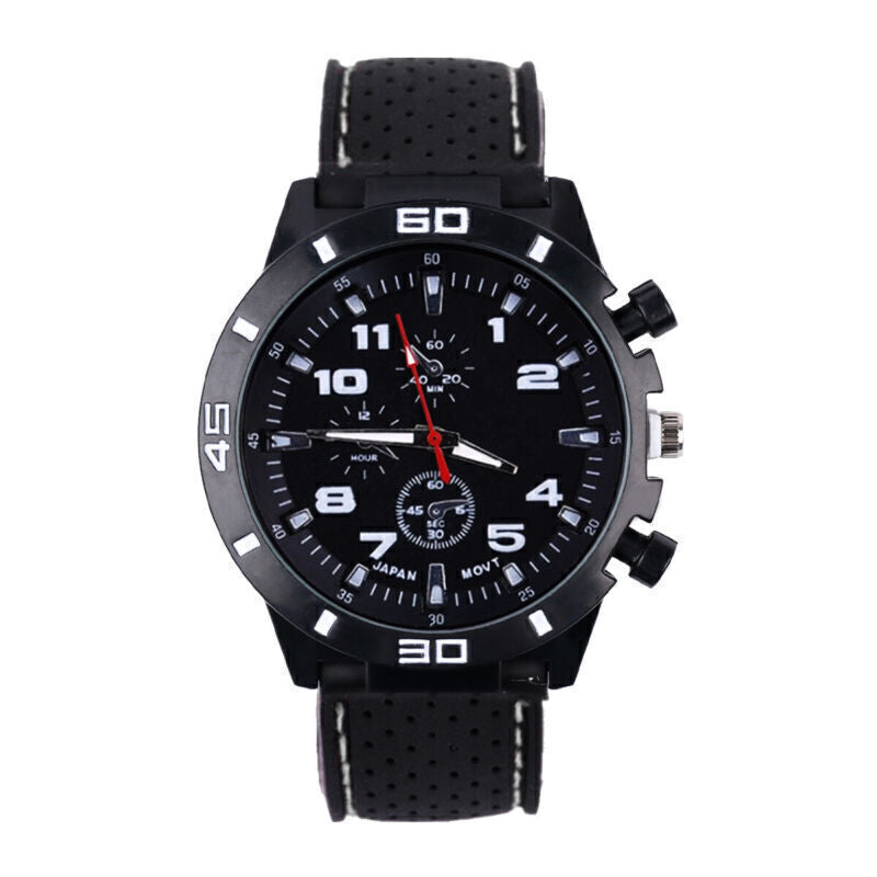 Men’s Military Watch Leather Date Quartz Analog Army Casual Dress Wrist Watches