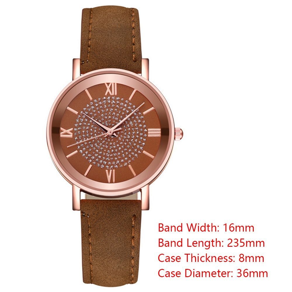 Waterproof Round Dial Wristwatch Casual Exquisite Ladies Watch Quartz Watch