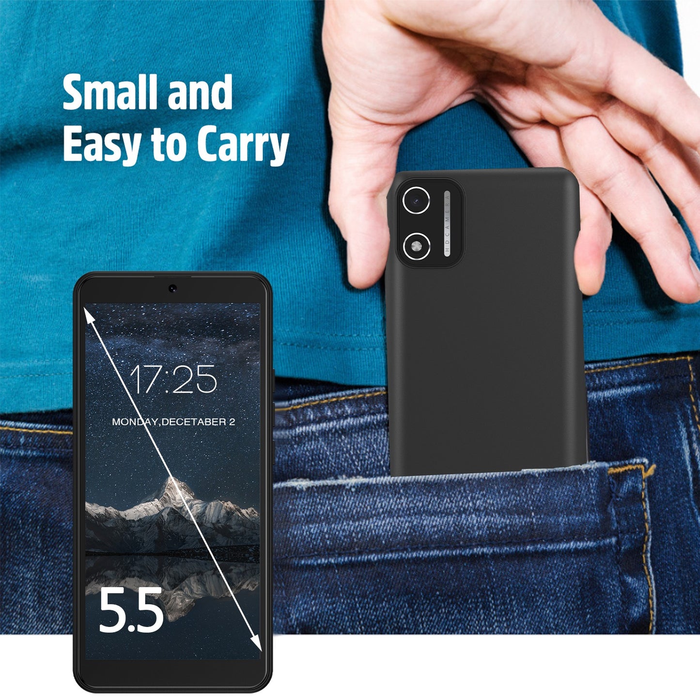 2025 Phone Unlocked 4G Android 14 Mobile Phone Smartphone 2*SIM 4/8-Core 6.3" 4G