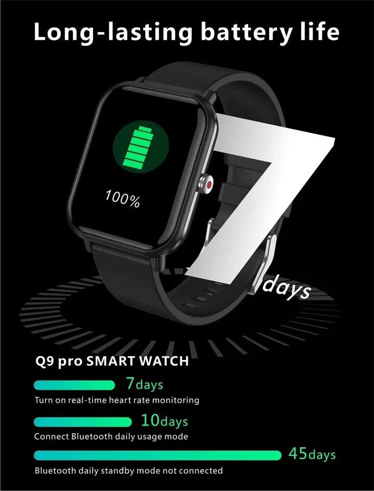 Smart Watch Men Women Fitness Tracker Blood Pressure Heart Rate Sport Watches Uk
