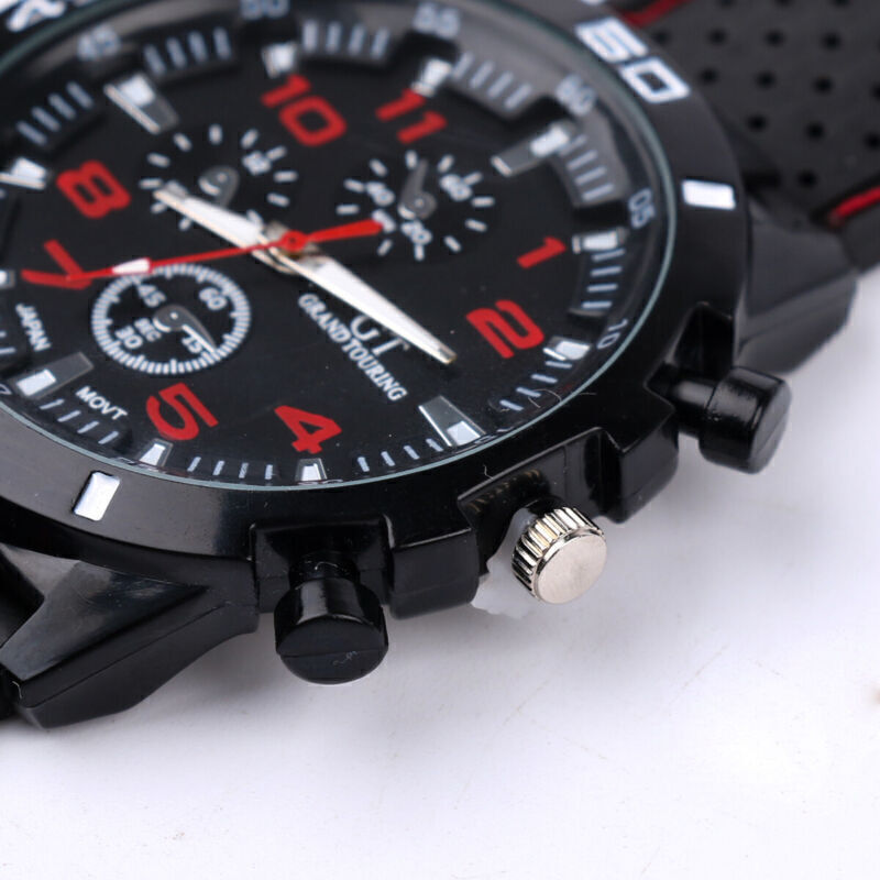 Men’s Military Watch Leather Date Quartz Analog Army Casual Dress Wrist Watches
