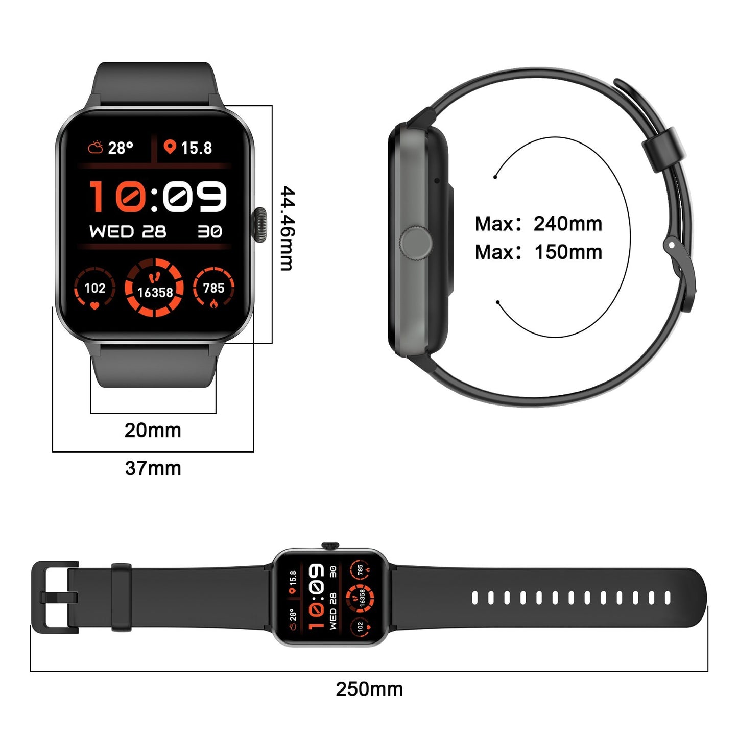Smart Watch Men Women Fitness Tracker Blood Pressure Heart Rate Sport Watches*