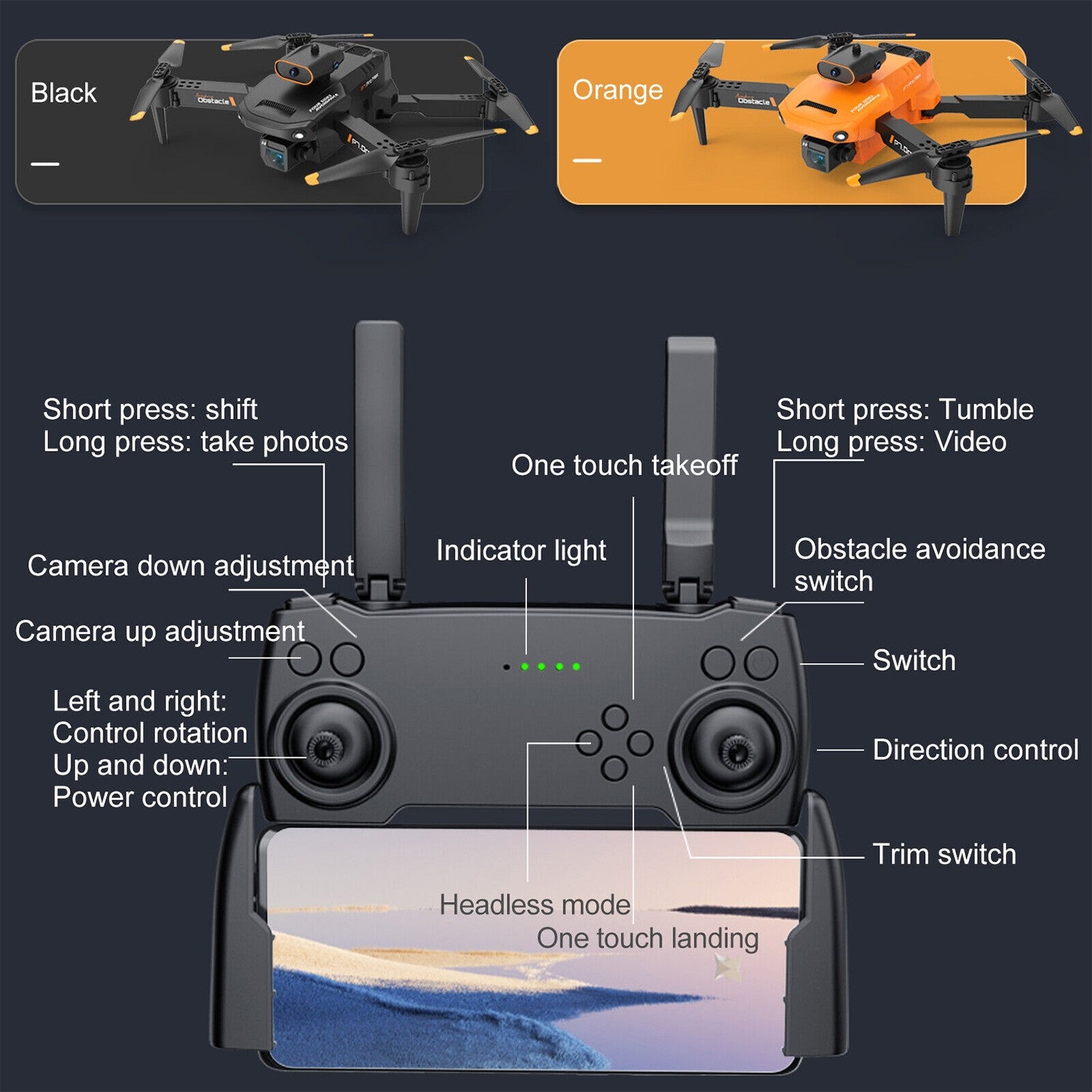 2025 Drone RC Drones Pro 4K HD Camera WIFI FPV Quadcopter Foldable Bag Gifts NEW