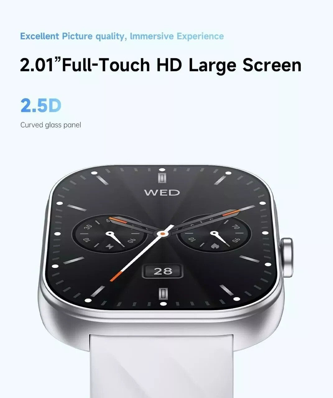 Alexa Smart Watch Calls Bluetooth Heart Rate Blood Pressure iPhone Samsung
