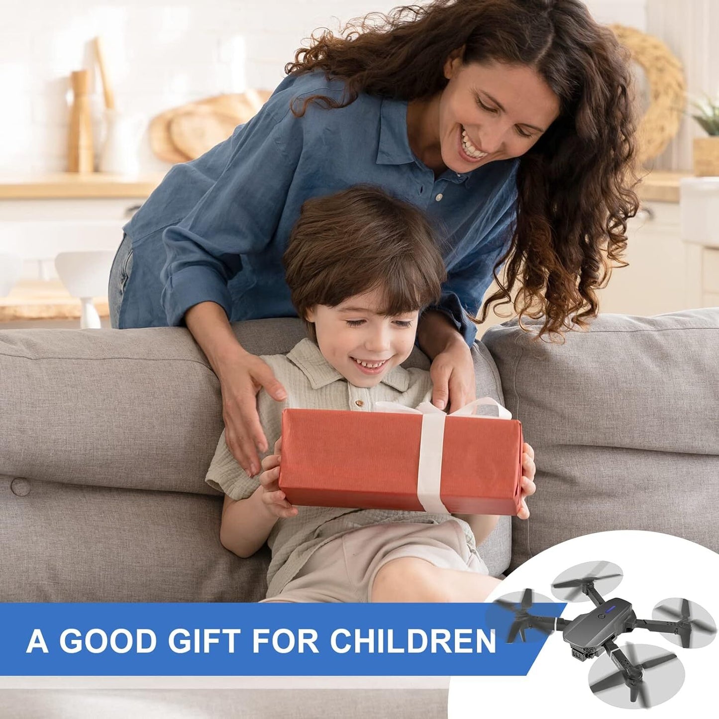 4K Drone with HD Dual Camera Drones WiFi FPV Foldable RC Quadcopter 3 Batteries