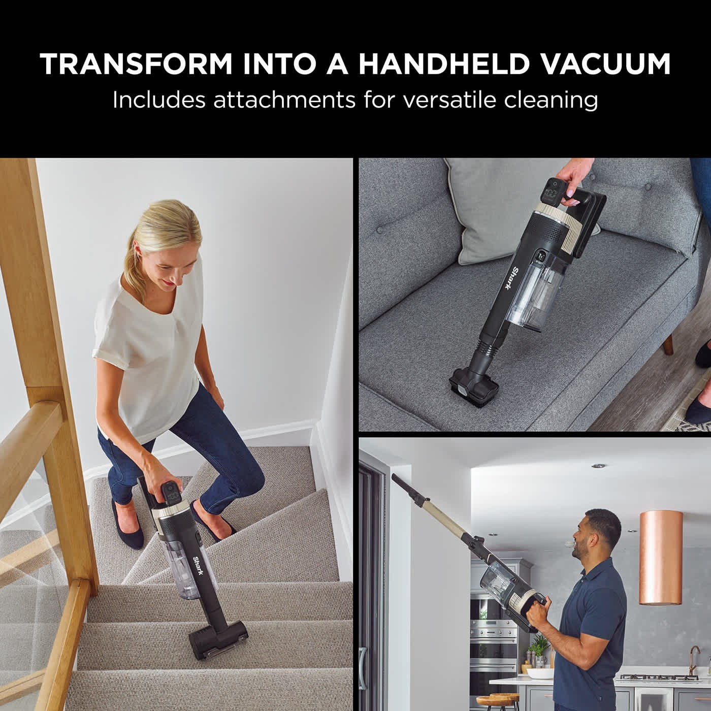Shark Stratos Cordless Stick Vacuum, Pet - Refurbished [IZ400UKT] 1 Battery