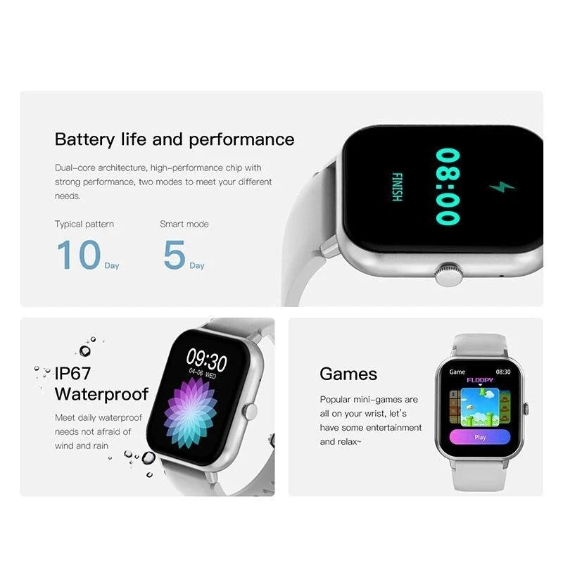 Smart Watch Men Women Fitness Tracker Blood Pressure Heart Rate Sport Watches UK
