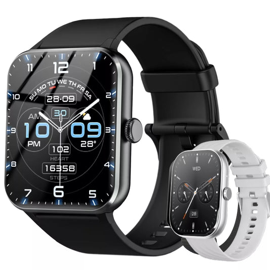 Alexa Smart Watch Calls Bluetooth Heart Rate Blood Pressure iPhone Samsung