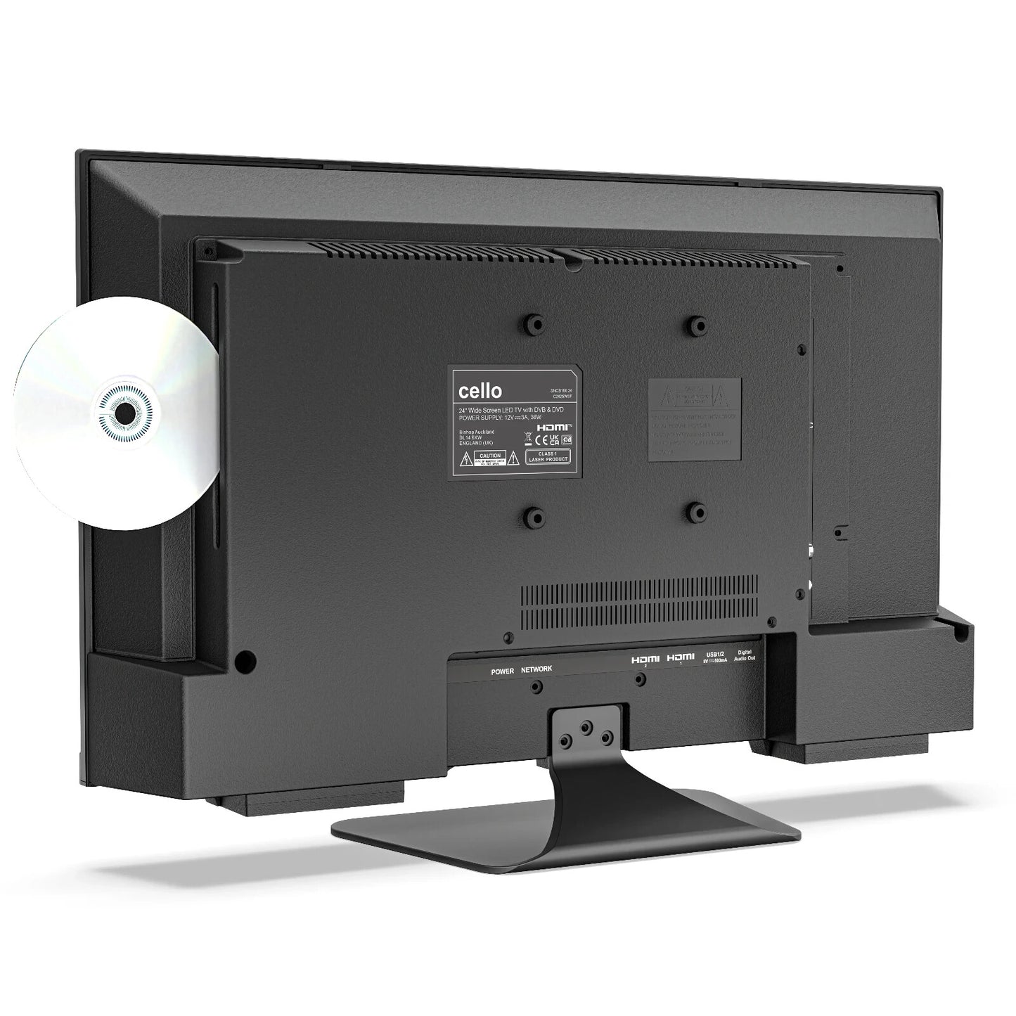 Cello 24 inch Smart TV DVD Player Frameless  HDMI USB & SAT SMALL TV BIG SPEC