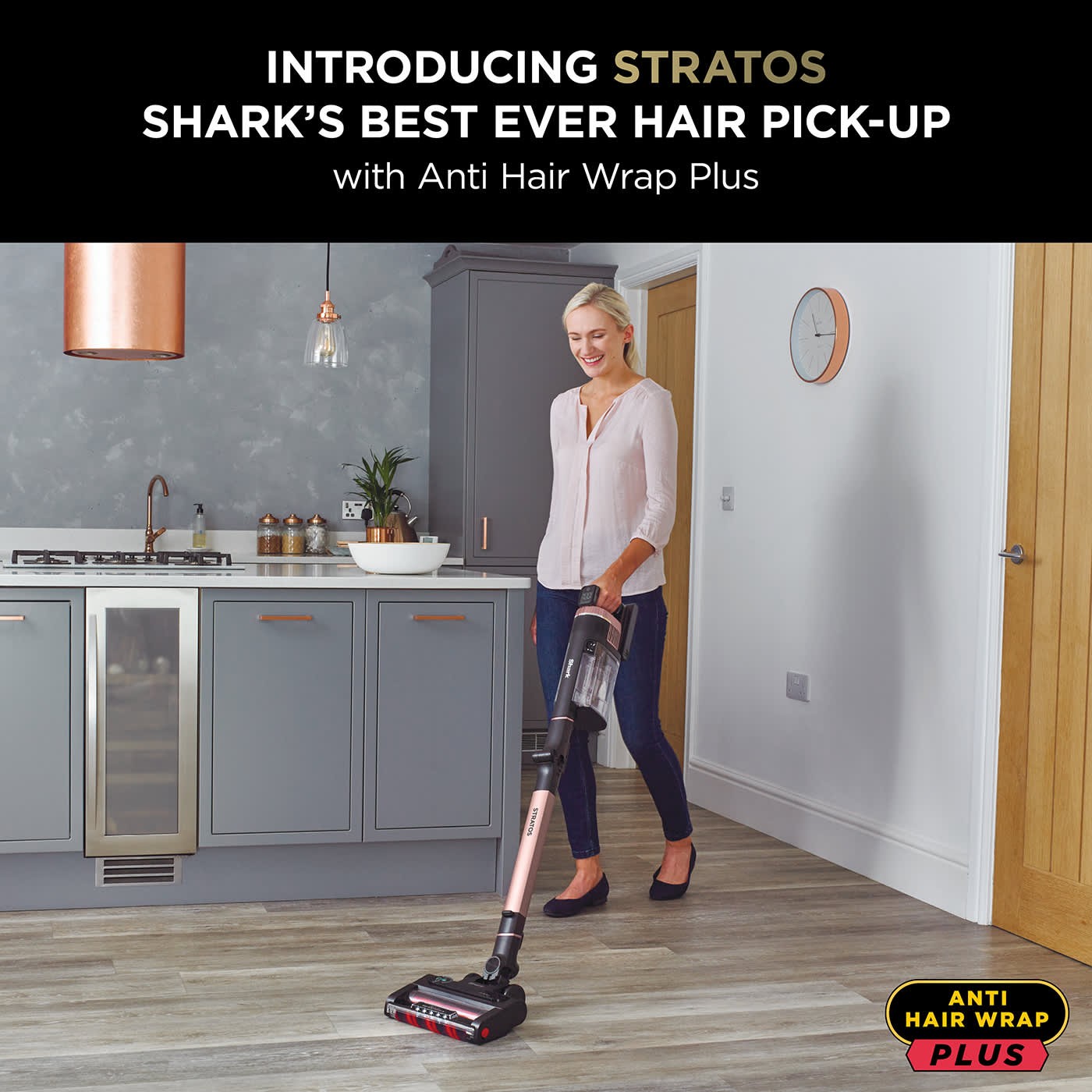 Shark Stratos Cordless Stick Vacuum, Pet - Refurbished [IZ400UKT] 1 Battery