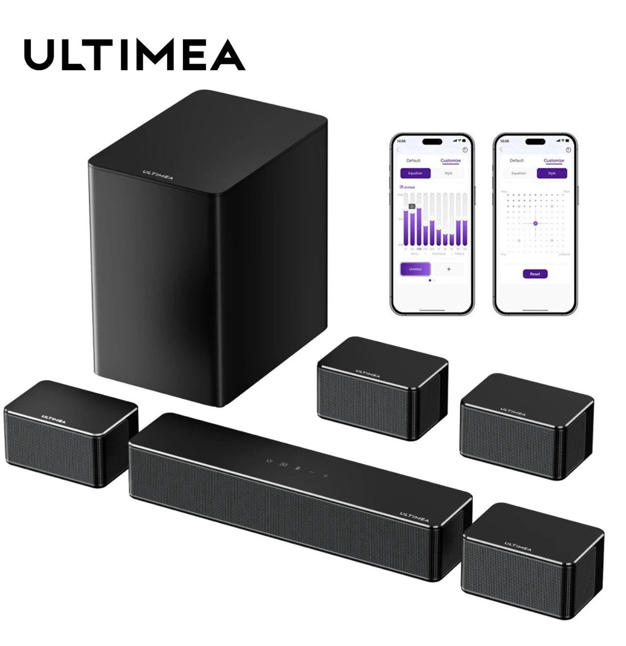 ULTIMEA 7.1ch Sound Bar with Dolby Atmos, Surround Sound TV System, Poseidon D70