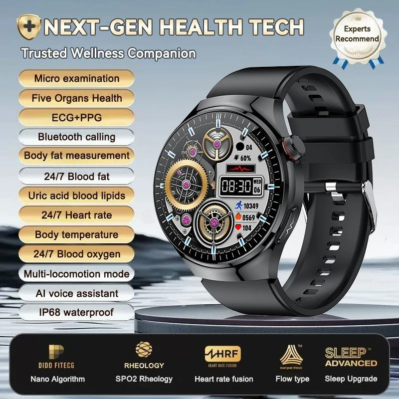 UK 2025 New Medical Grade Smart Watch Blood Pressure Oxygen Heart Rate Bluetooth