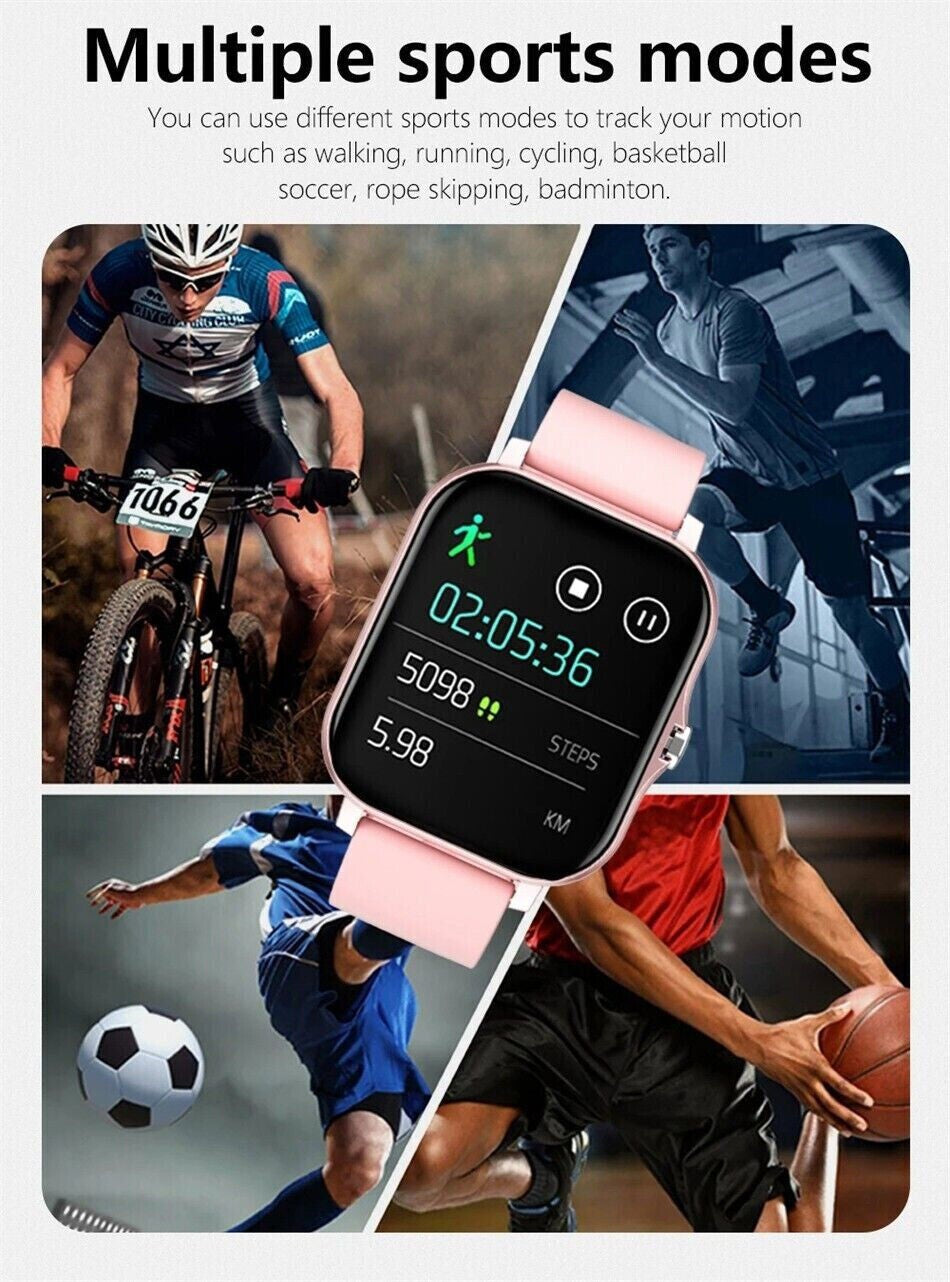 Smart Watch Men Women Fitness Tracker Blood Pressure Heart Rate Sport Watches UK