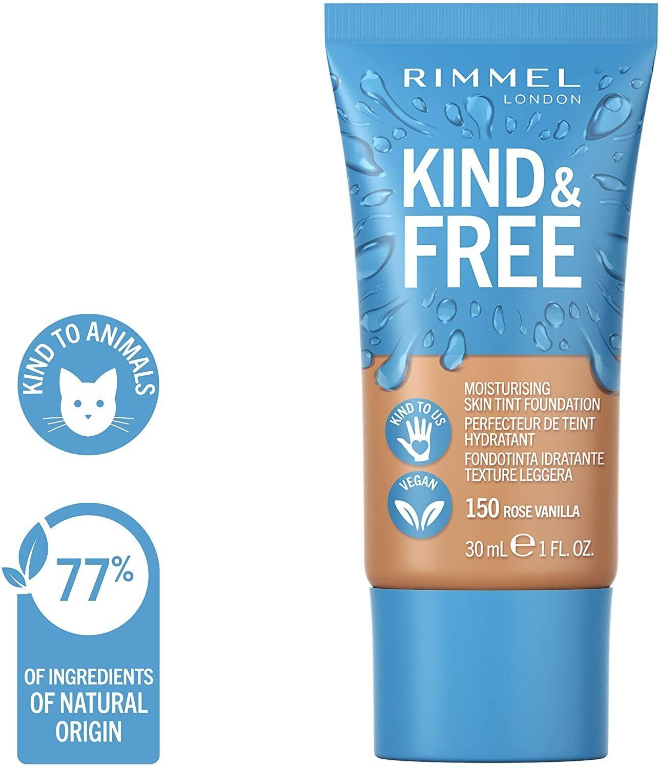 Rimmel Kind & Free Moisturising Skin Tint Foundation 30ml - Various Shade - New