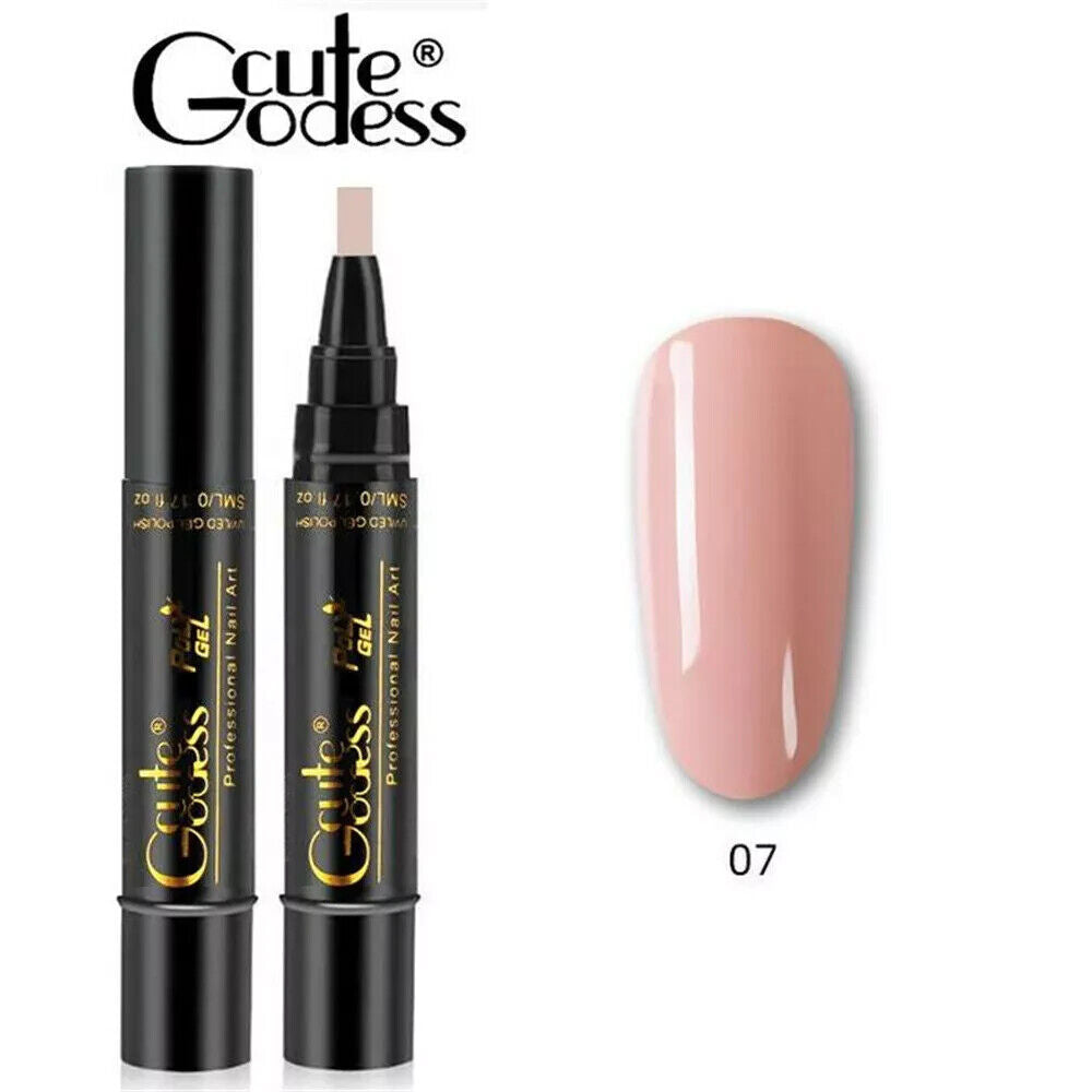 3 In 1 Gel Polish Nail Art Pen One Step Gel Varnish Base Coat Pencil Manicure