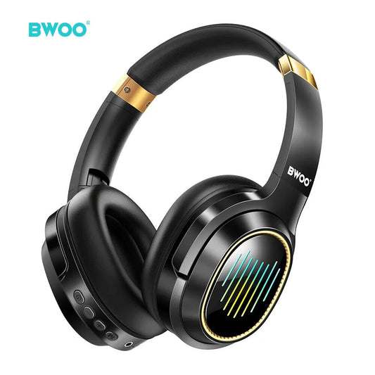 TWS Wireless Bluetooth 5.4 Headphones LED RGB ANC Over-Ear Earphones 50H