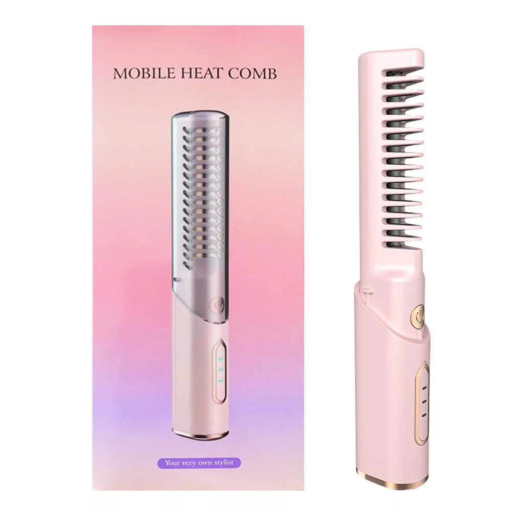 Hair Straightener Brush Anti Scald Hair Cordless Hair Straightener Brush