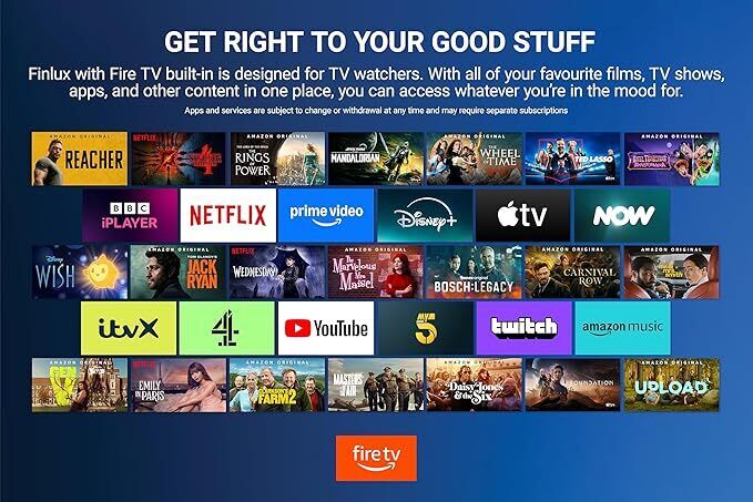 Finlux 50" Inch 4K LED Ultra HD HDR Smart Fire TV  With Freeview Play - 50MU24F