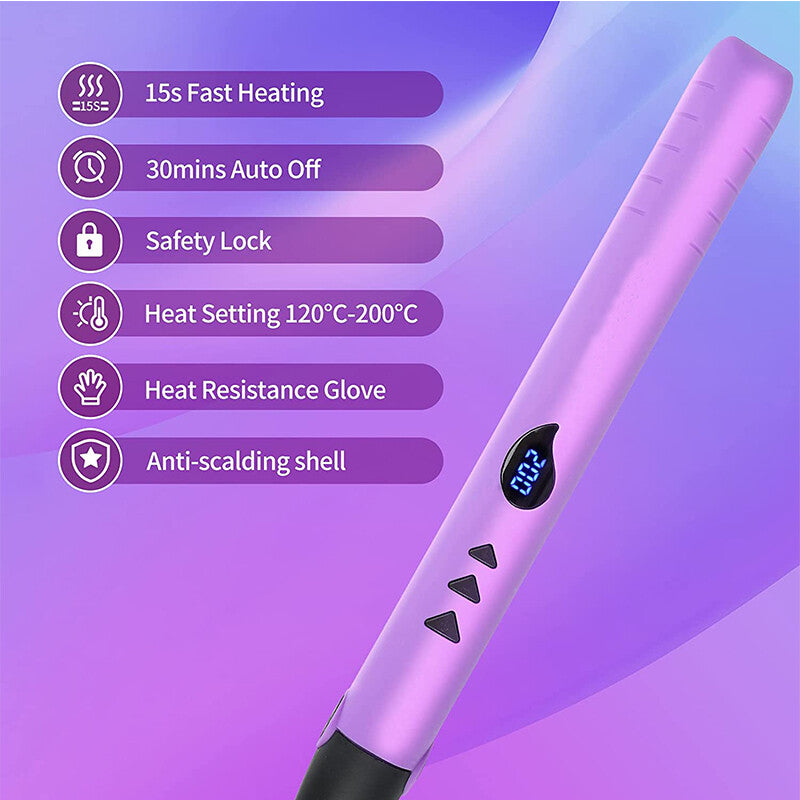 Hair Straightener Curler 2in1 Flat Iron Fast Heat Digital Straightening Irons UK