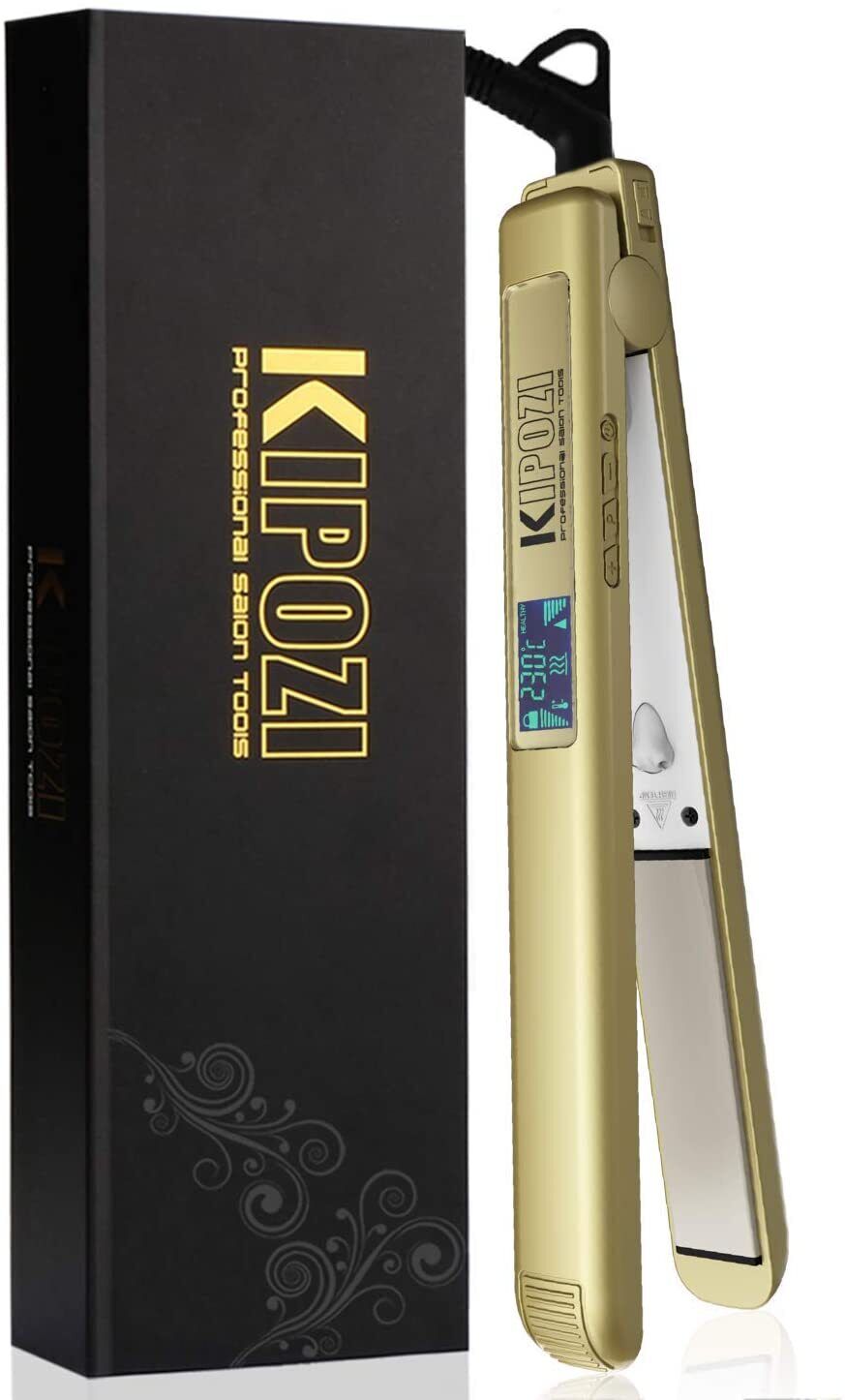 KIPOZI Professional Hair Straighteners Wide Plates Digital Display Heat up Fast