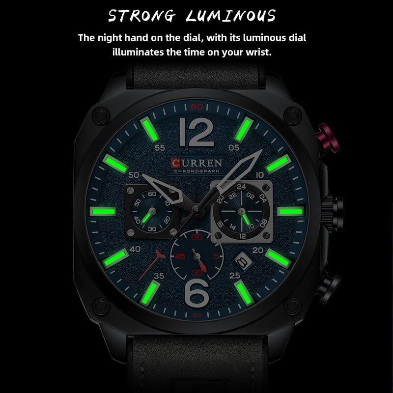 Luxury Men's Chronograph Date Quartz Luminous Waterproof Military Sports Watches
