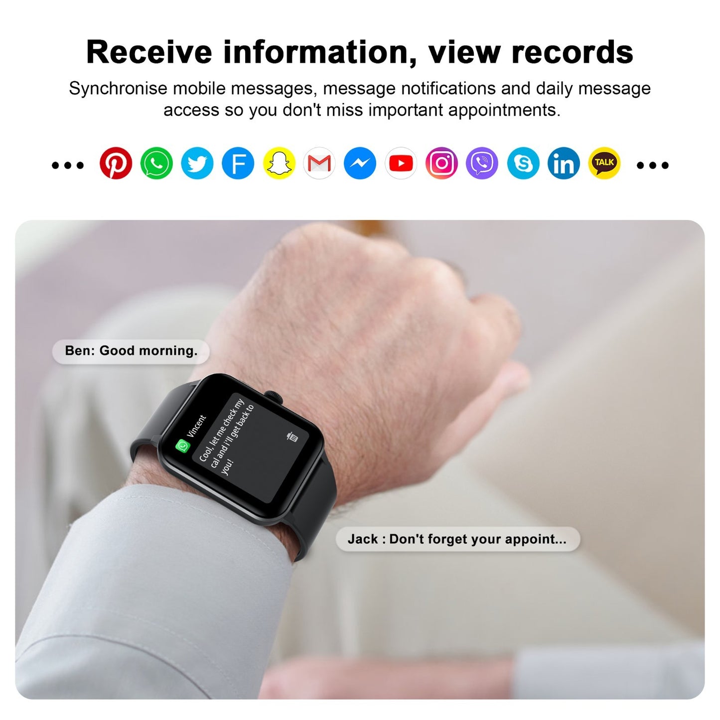 Smart Watch Men Women Fitness Tracker Blood Pressure Heart Rate Sport Watches*