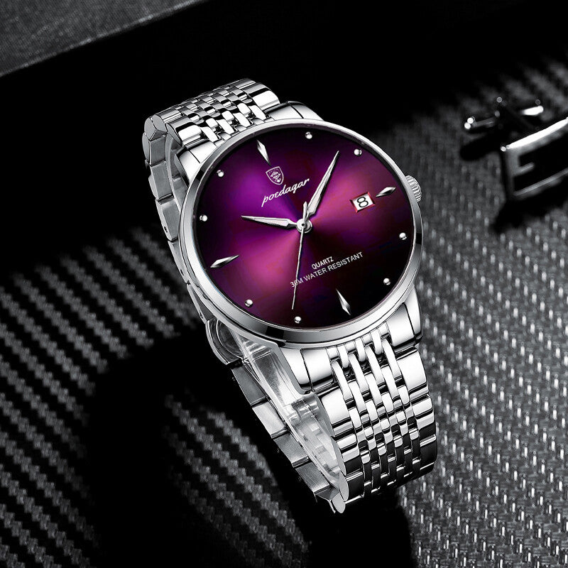 Mens Quartz Watch Waterproof Luminous Stainless Steel Watches Date Wristwatch UK