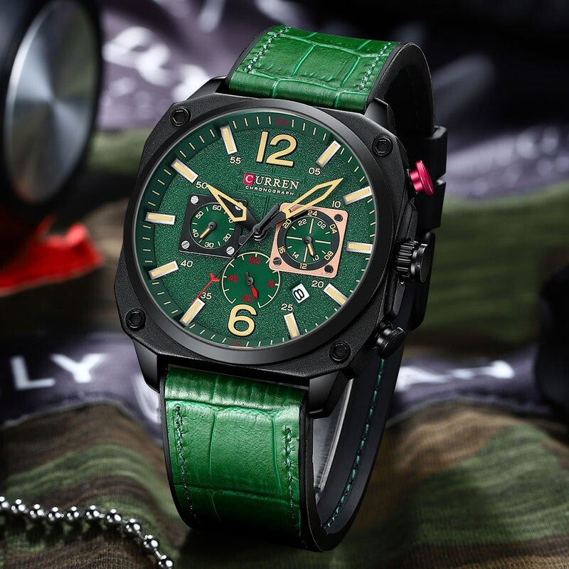 Luxury Men's Chronograph Date Quartz Luminous Waterproof Military Sports Watches