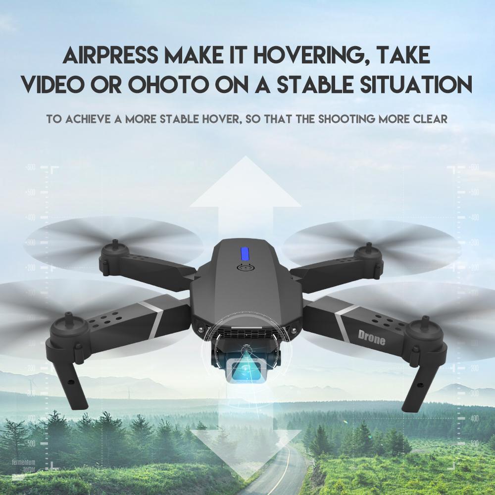 4K Drone with HD Dual Camera Drones WiFi FPV Foldable RC Quadcopter 3 Batteries